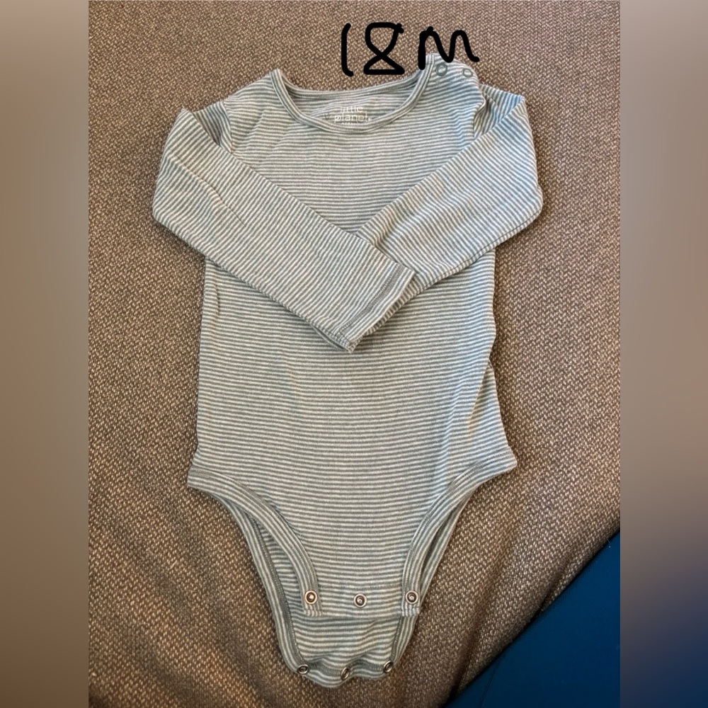 Striped Long Sleeve Baby Onesie